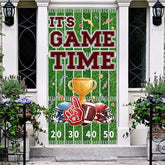 Lofaris Rugby Field Sports Its Game Time Birthday Door Cover
